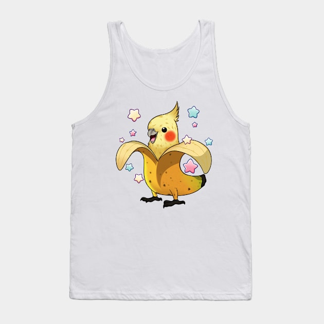 Tropical Fusion: Banana Cockatiel Delight Tank Top by Holymayo Tee